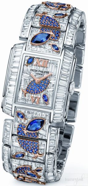 PATEK PHILIPPE DIAMOND WATCH WITH BLUE FISH AQUATIC LIFE PRICE-1