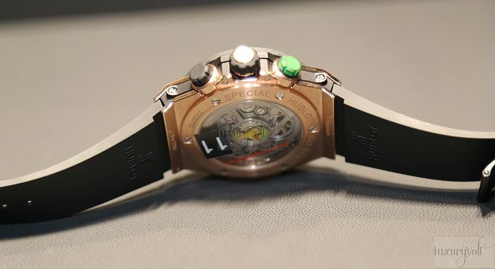 HUBLOT FIFA WATCH YELLOW GREEN GOLD REAL HANDS ON PRICE, PICS-6