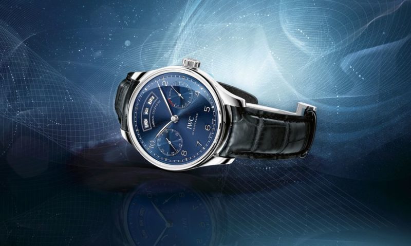 IWC blue dial watch 2015 new collection with date