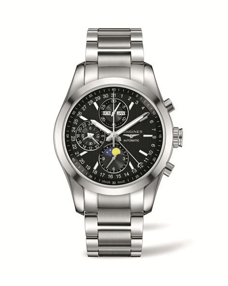 Longiness black dial steel 2015 watch pre basel 2015 new steel watches price